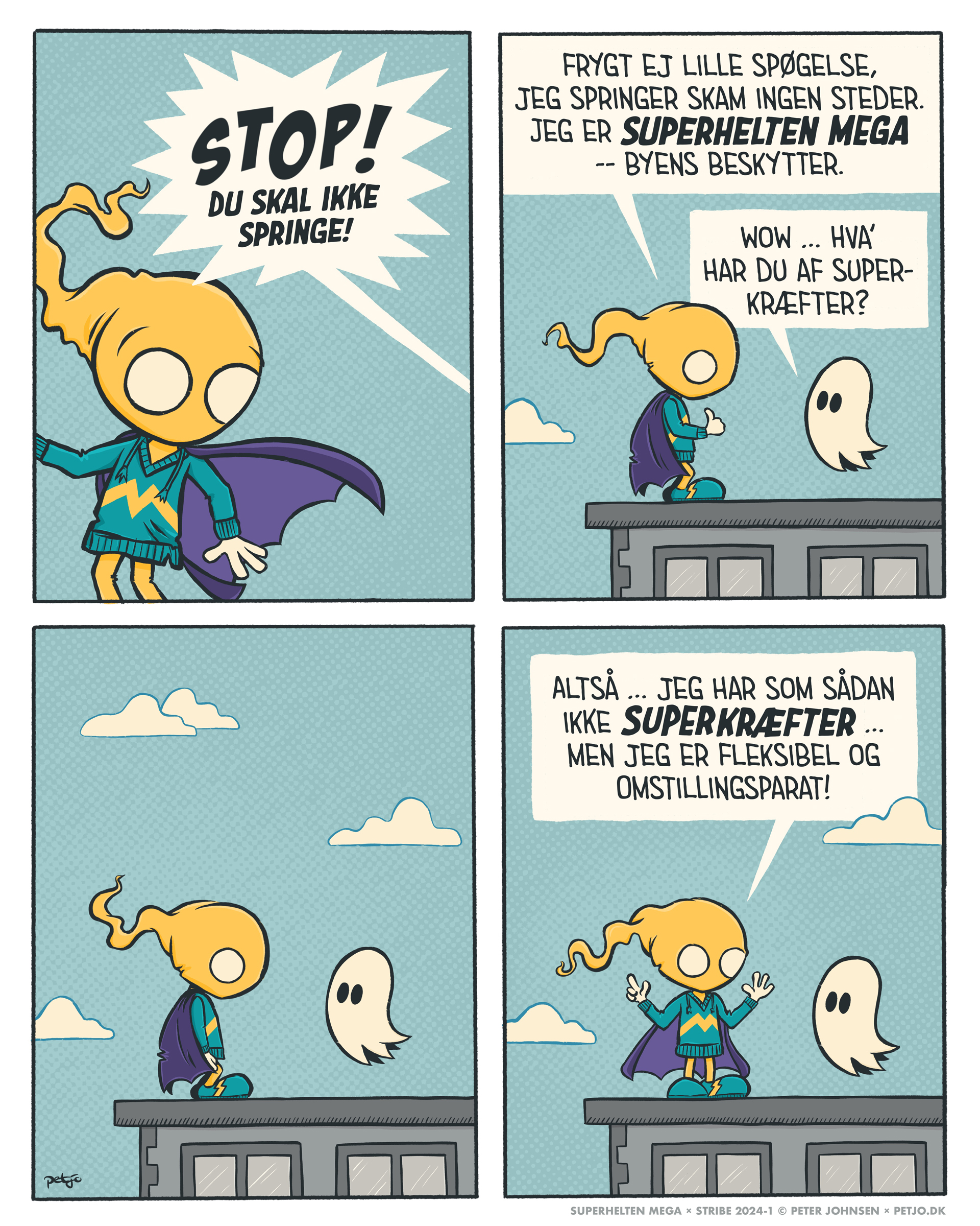 Stribe 01 om Superhelten MEGA